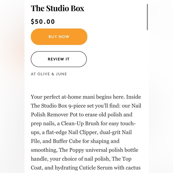 NEW Olive & June Studio Box Manicure Set - Picture 7 of 8